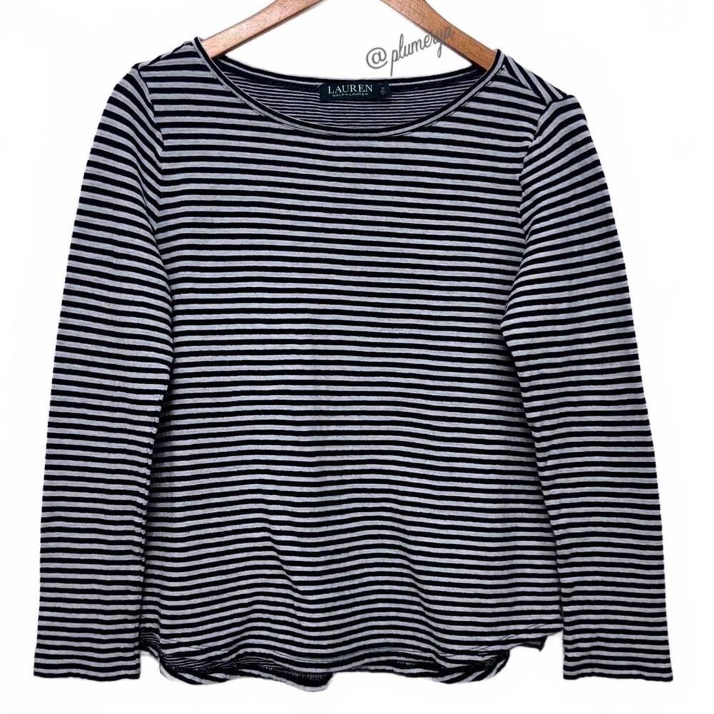 Lauren Ralph Lauren Nautical Striped Top Size M